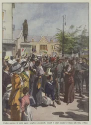 El ardor guerrero de nuestro pueblo, recibimientos entusiastas y triunfales a los soldados licenciados